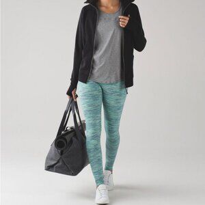 New Wunder Under High Rise Green Stripe Legging Pant Size 4